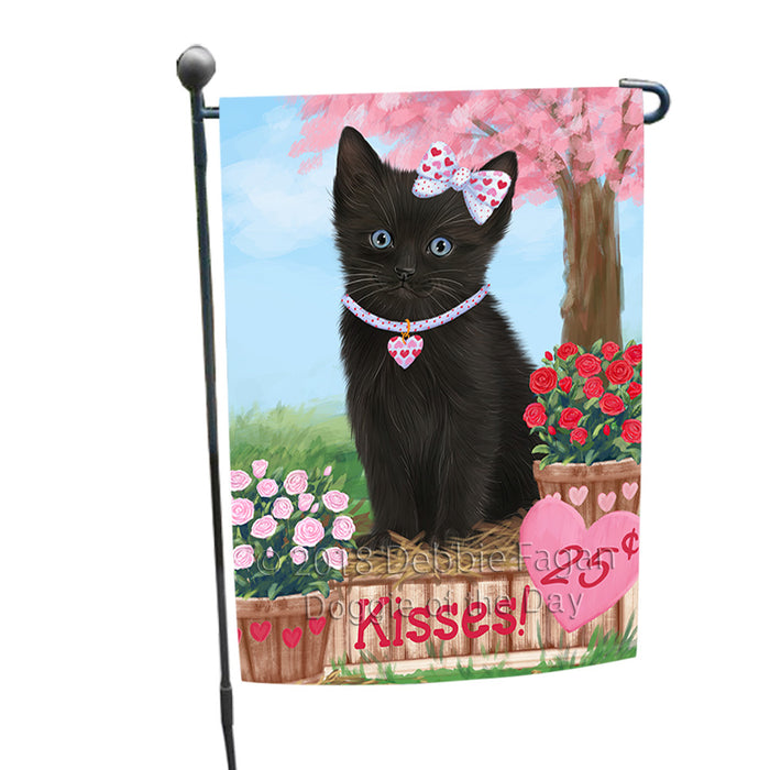 Rosie 25 Cent Kisses Black Cat Garden Flag GFLG56480
