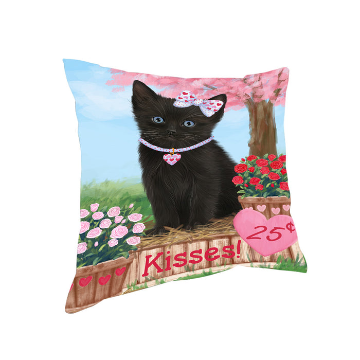 Rosie 25 Cent Kisses Black Cat Pillow PIL78020