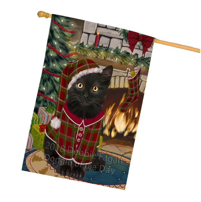 The Stocking was Hung Black Cat House Flag FLG55649