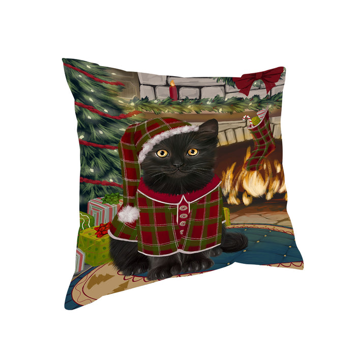The Stocking was Hung Black Cat Pillow PIL69808