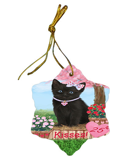 Rosie 25 Cent Kisses Black Cat Star Porcelain Ornament SPOR56288