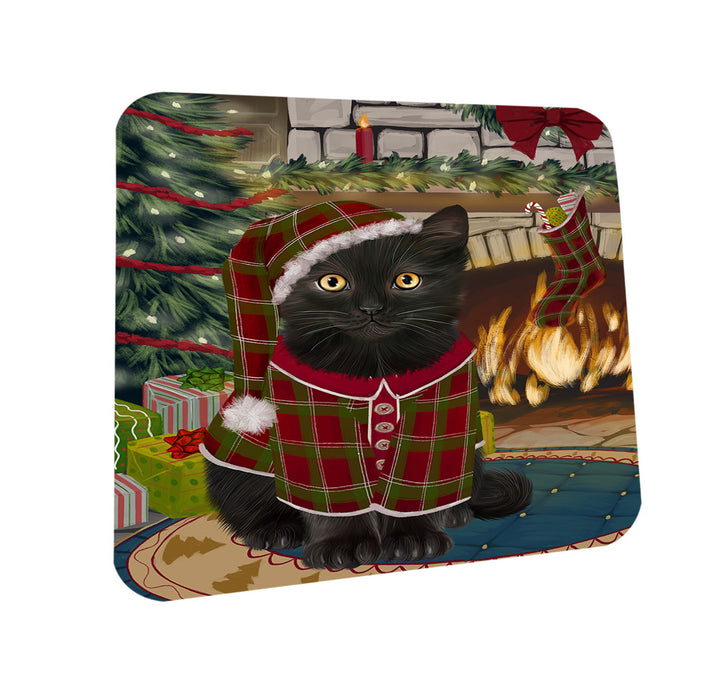 The Stocking was Hung Black Cat Coasters Set of 4 CST55178