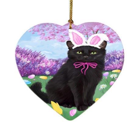 Easter Holiday Black Cat Heart Christmas Ornament HPOR57282