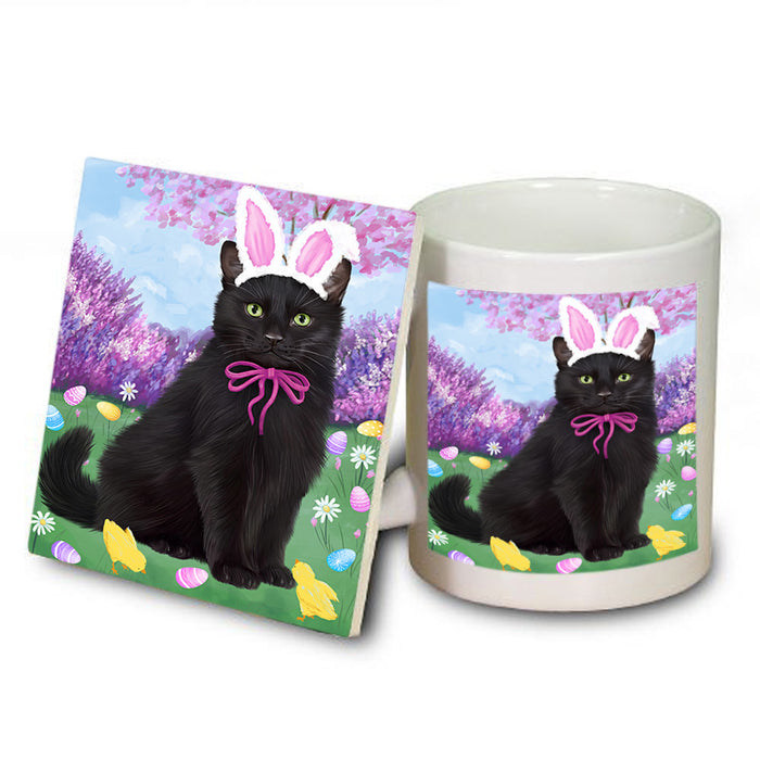 Easter Holiday Black Cat Mug and Coaster Set MUC56873