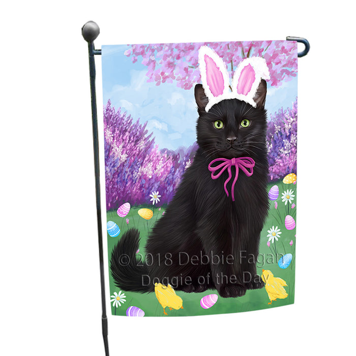 Easter Holiday Black Cat Garden Flag GFLG57538