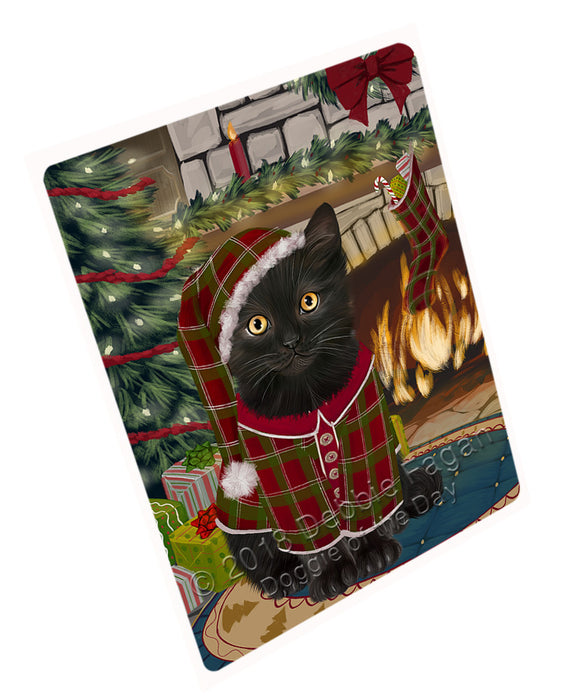 The Stocking was Hung Black Cat Magnet MAG70797 (Small 5.5" x 4.25")