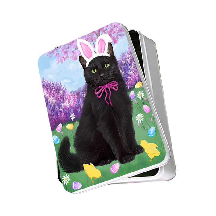 Easter Holiday Black Cat Photo Storage Tin PITN56824