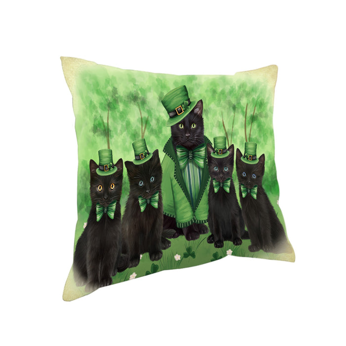 St. Patricks Day Irish Portrait Black Cats Pillow PIL86056