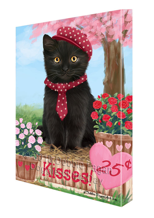 Rosie 25 Cent Kisses Black Cat Canvas Print Wall Art Décor CVS125621