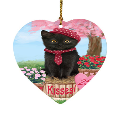 Rosie 25 Cent Kisses Black Cat Heart Christmas Ornament HPOR56289