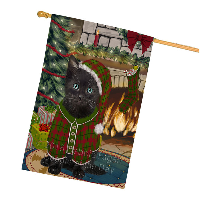 The Stocking was Hung Black Cat House Flag FLG55650
