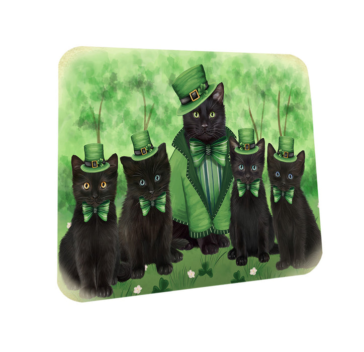 St. Patricks Day Irish Portrait Black Cats Coasters Set of 4 CST56944