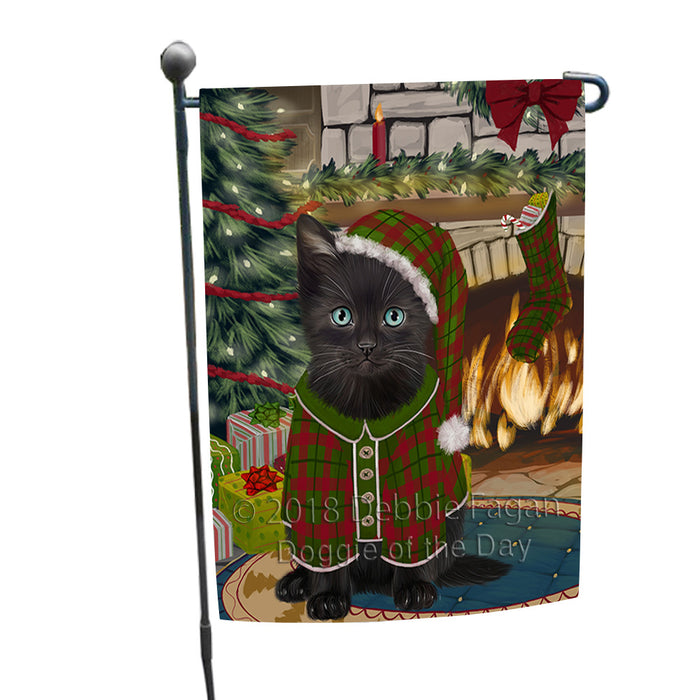 The Stocking was Hung Black Cat Garden Flag GFLG55514