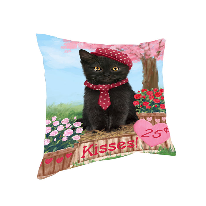 Rosie 25 Cent Kisses Black Cat Pillow PIL78024