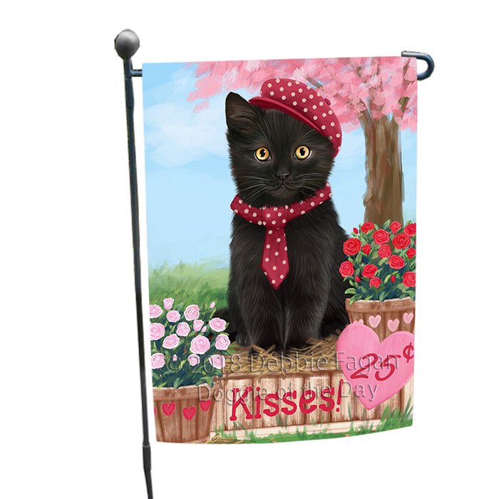 Rosie 25 Cent Kisses Black Cat Garden Flag GFLG56481