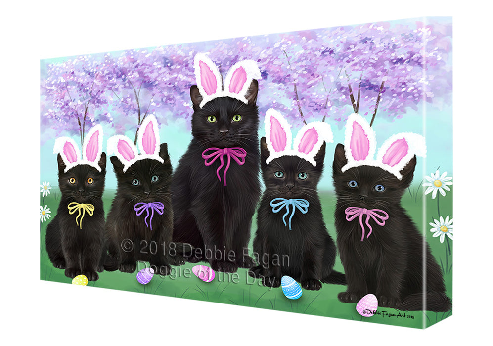 Easter Holiday Black Cats Canvas Print Wall Art Décor CVS134423