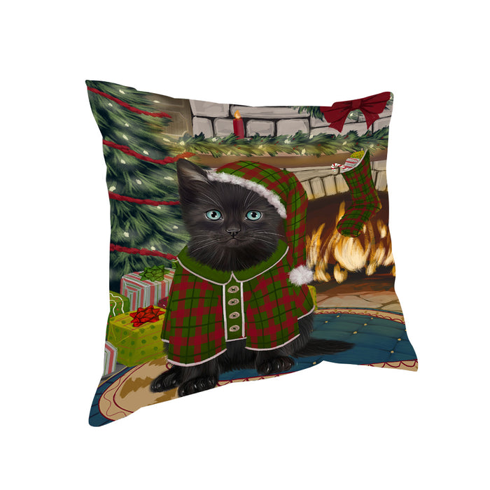 The Stocking was Hung Black Cat Pillow PIL69812