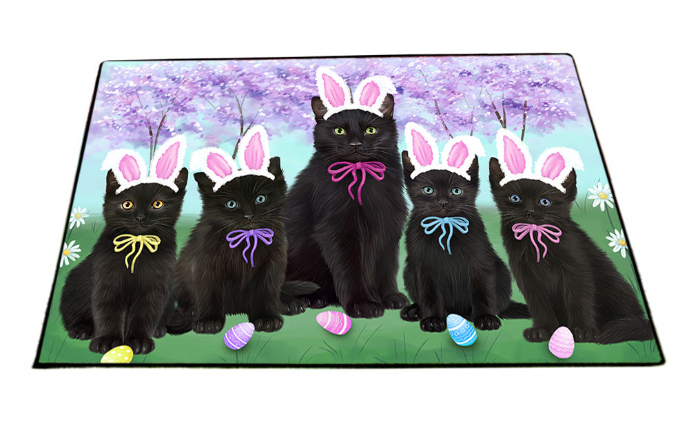 Easter Holiday Black Cats Floormat FLMS53745