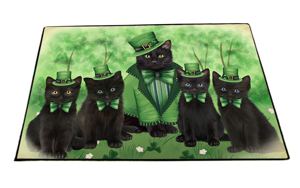 St. Patricks Day Irish Portrait Black Cats Floormat FLMS54197