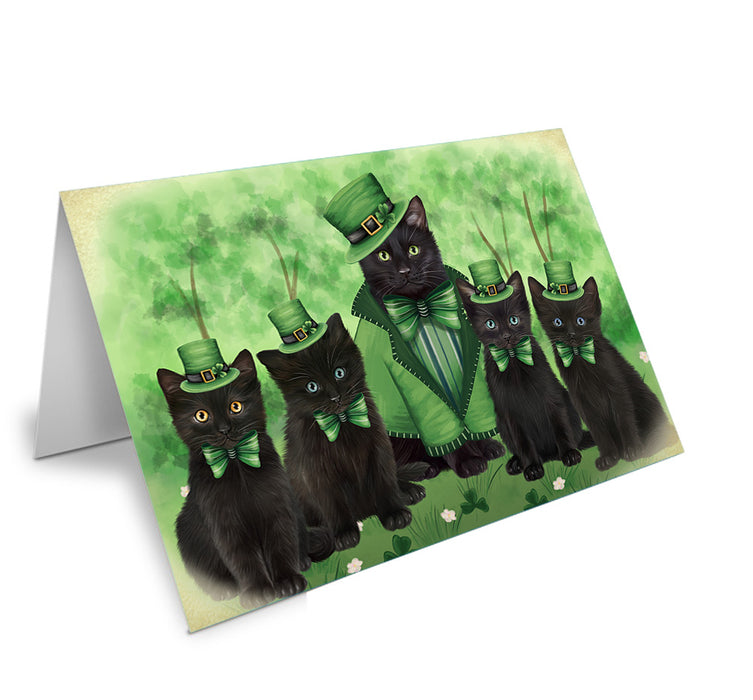 St. Patricks Day Irish Portrait Black Cats Handmade Artwork Assorted Pets Greeting Cards and Note Cards with Envelopes for All Occasions and Holiday Seasons GCD76472