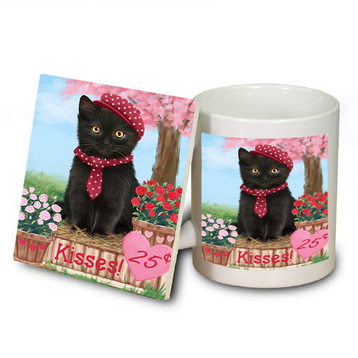 Rosie 25 Cent Kisses Black Cat Mug and Coaster Set MUC55925