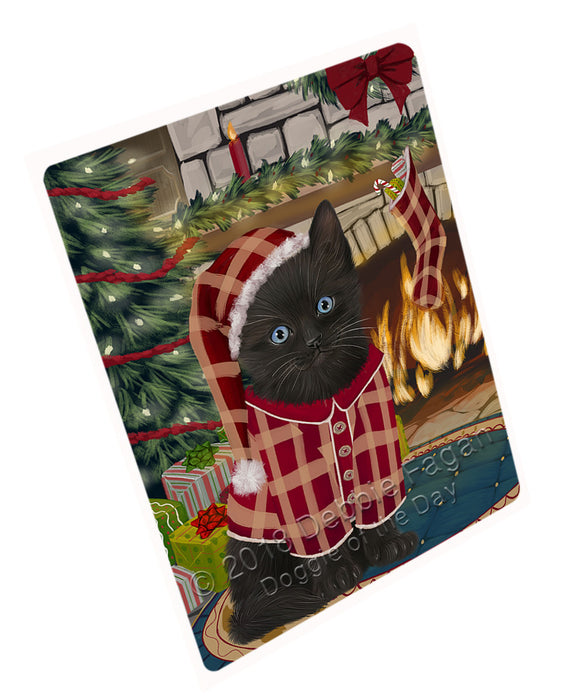 The Stocking was Hung Black Cat Magnet MAG70803 (Small 5.5" x 4.25")
