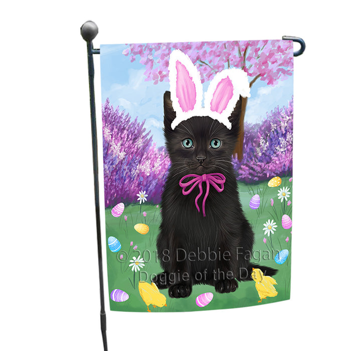 Easter Holiday Black Cat Garden Flag GFLG57540