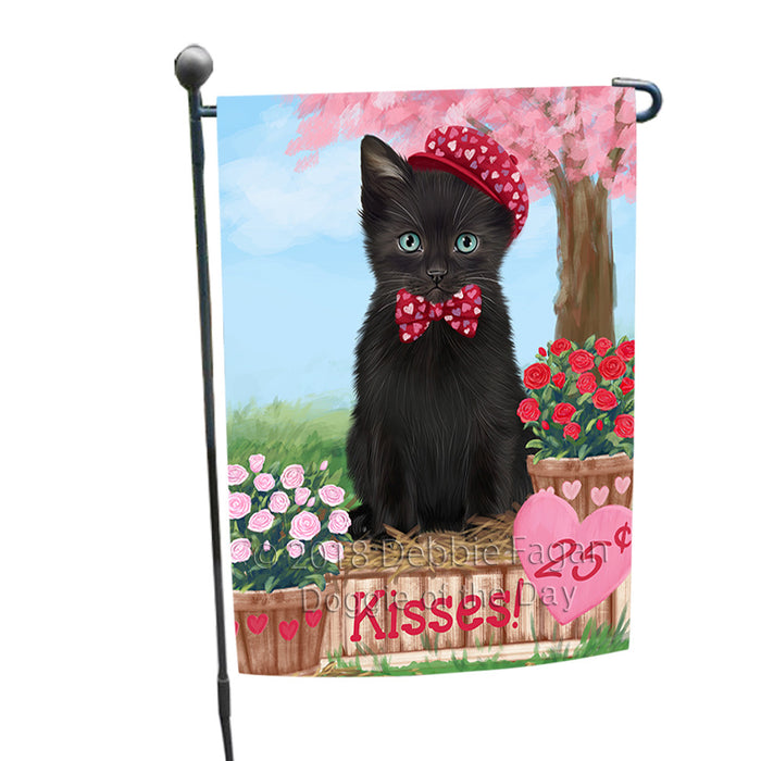 Rosie 25 Cent Kisses Black Cat Garden Flag GFLG56482