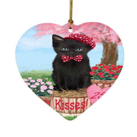 Rosie 25 Cent Kisses Black Cat Heart Christmas Ornament HPOR56290
