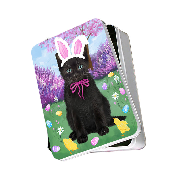 Easter Holiday Black Cat Photo Storage Tin PITN56826