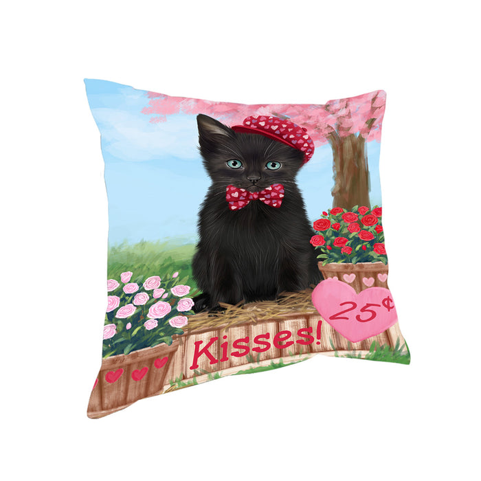 Rosie 25 Cent Kisses Black Cat Pillow PIL78028