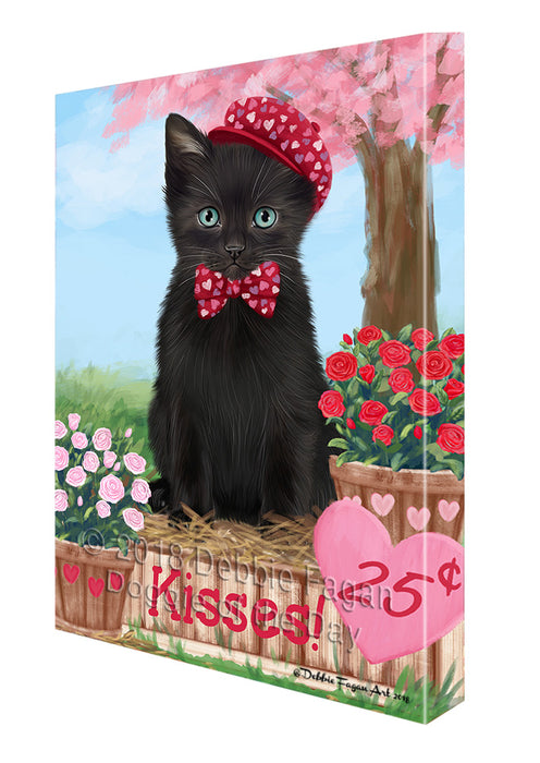 Rosie 25 Cent Kisses Black Cat Canvas Print Wall Art Décor CVS125630