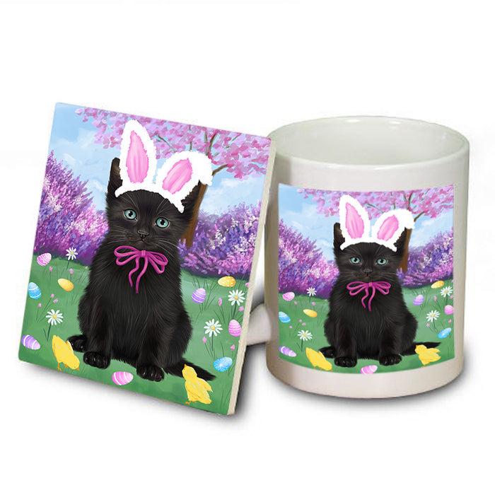 Easter Holiday Black Cat Mug and Coaster Set MUC56875