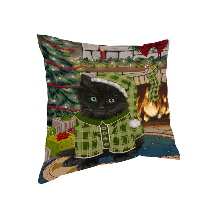 The Stocking was Hung Black Cat Pillow PIL69820