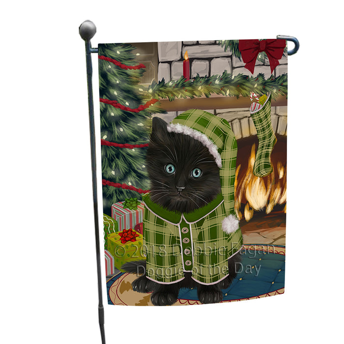 The Stocking was Hung Black Cat Garden Flag GFLG55516
