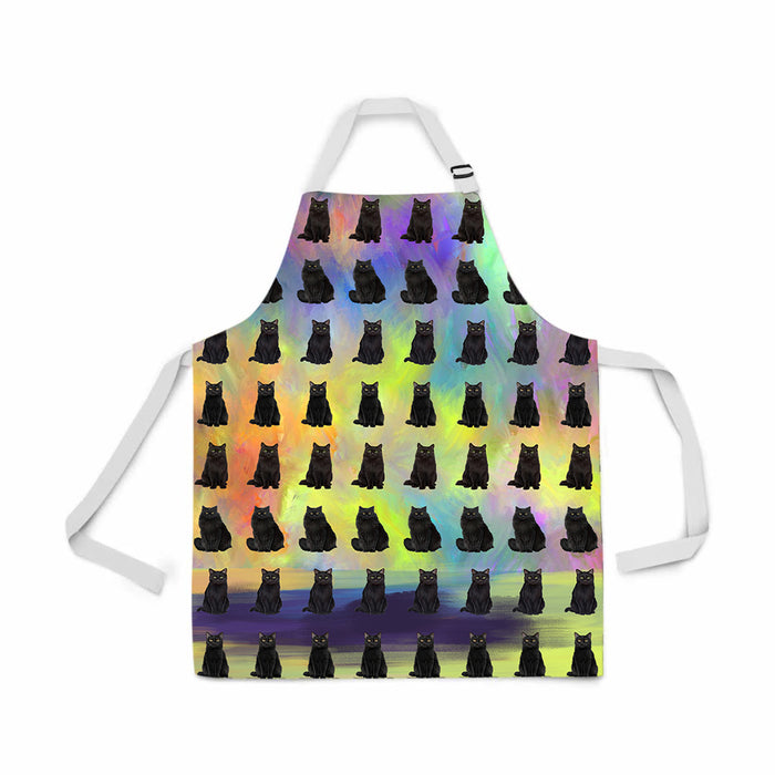 Paradise Wave Black Cats All Over Print Adjustable Apron