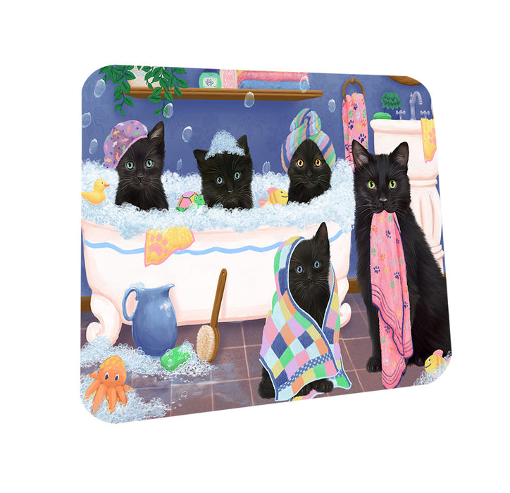 Rub A Dub Dogs In A Tub Black Cats Coasters Set of 4 CST56725