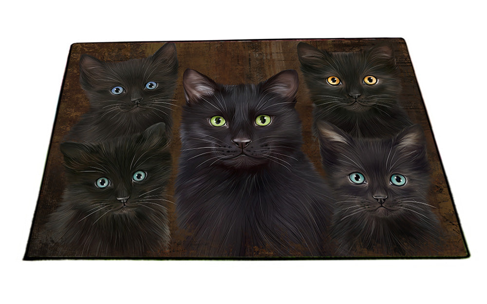 Rustic 5 Black Cat Floormat FLMS54418