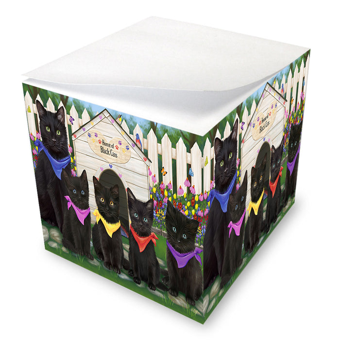 Spring Dog House Black Cats Note Cube NOC52150