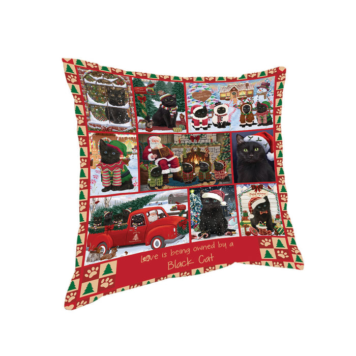 Love is Being Owned Christmas Black Cats Pillow PIL85672