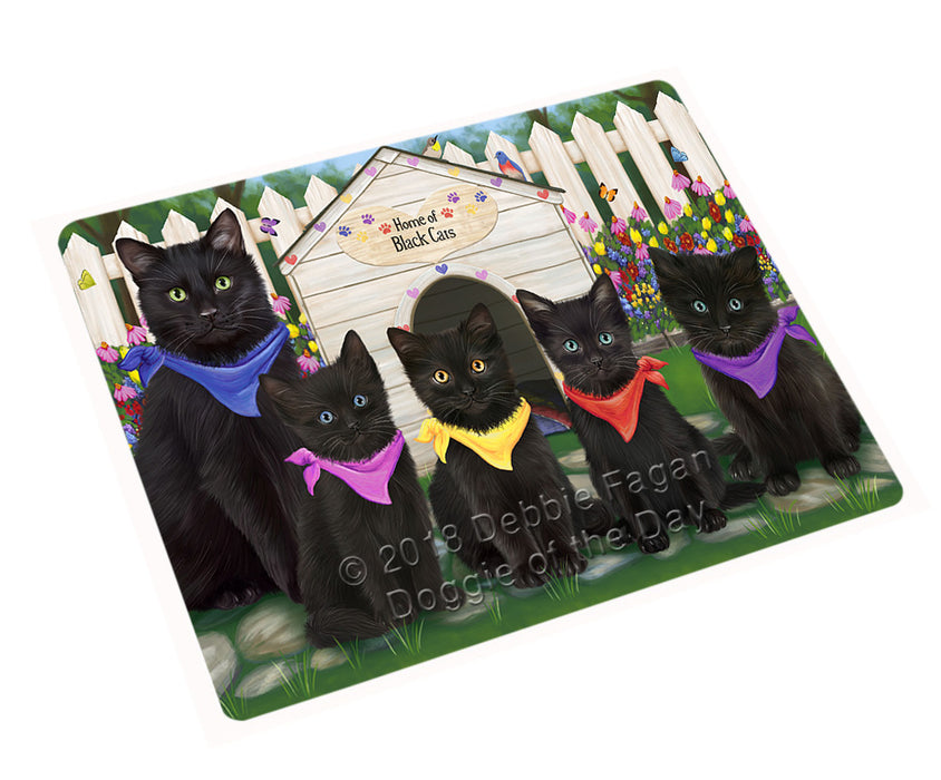 Spring Dog House Black Cats Blanket BLNKT86106