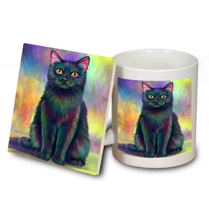 Paradise Wave Black Cat Mug and Coaster Set MUC56051