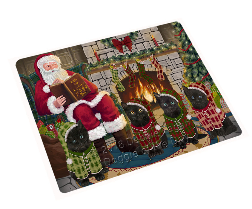 Christmas Cozy Holiday Tails Black Cats Large Refrigerator / Dishwasher Magnet RMAG92886