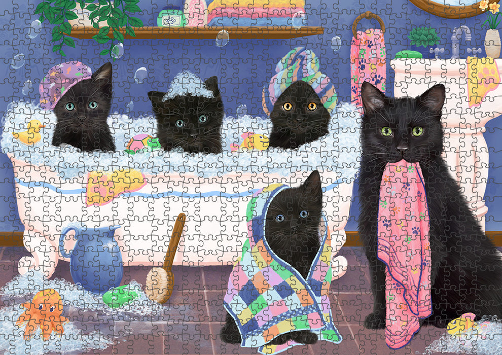 Rub A Dub Dogs In A Tub Black Cats Puzzle with Photo Tin PUZL95268