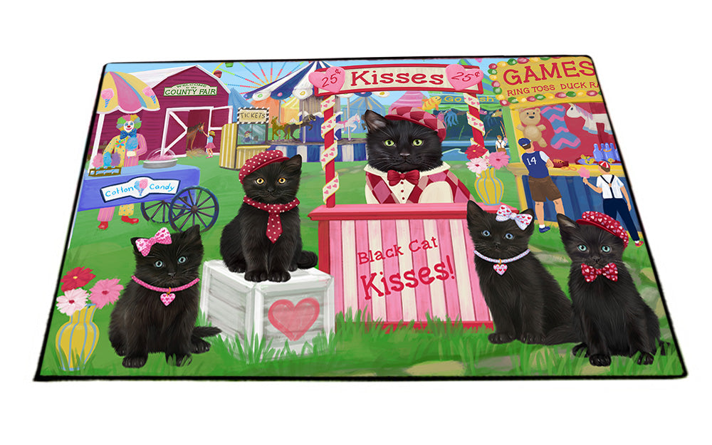 Carnival Kissing Booth Black Cats Floormat FLMS52944