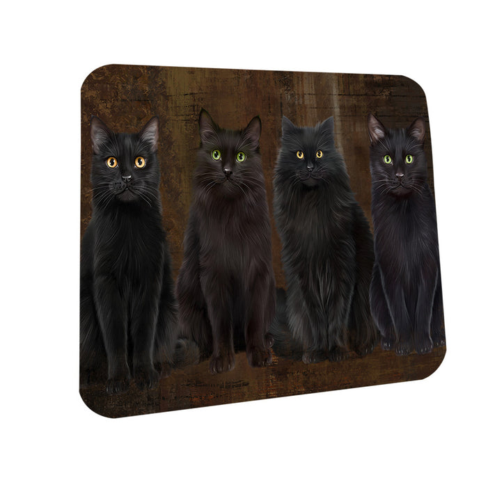 Rustic 4 Black Cats Coasters Set of 4 CST54314