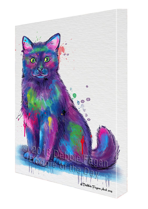 Watercolor Black Cat Canvas Print Wall Art Décor CVS137159