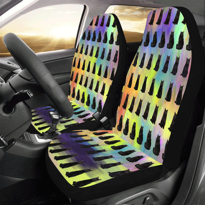 Paradise Wave Black Cats Car Seat Covers (Set of 2)