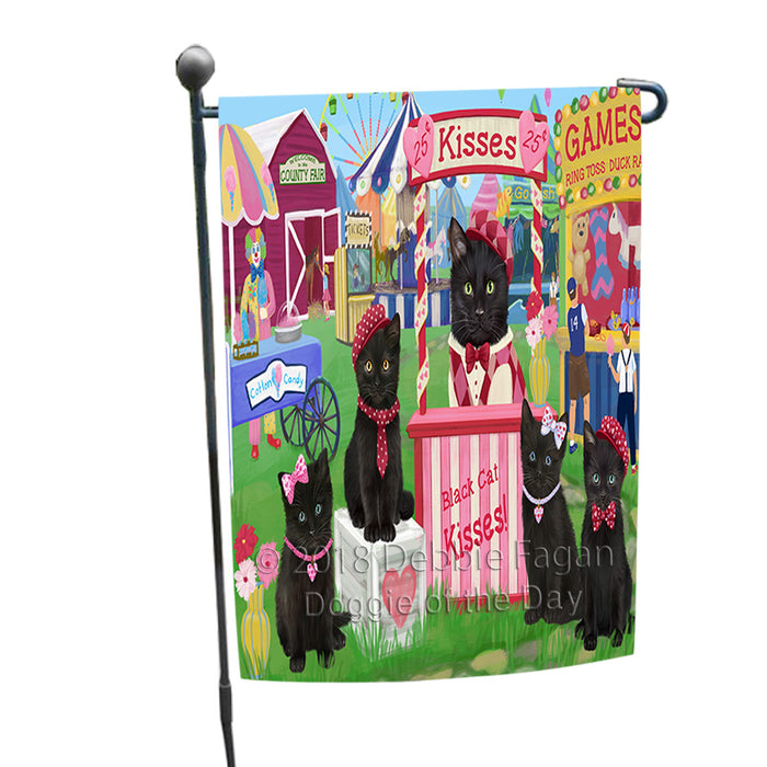 Carnival Kissing Booth Black Cats Garden Flag GFLG56442