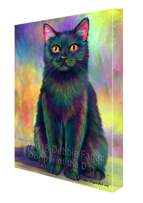 Paradise Wave Black Cat Canvas Print Wall Art Décor CVS126755